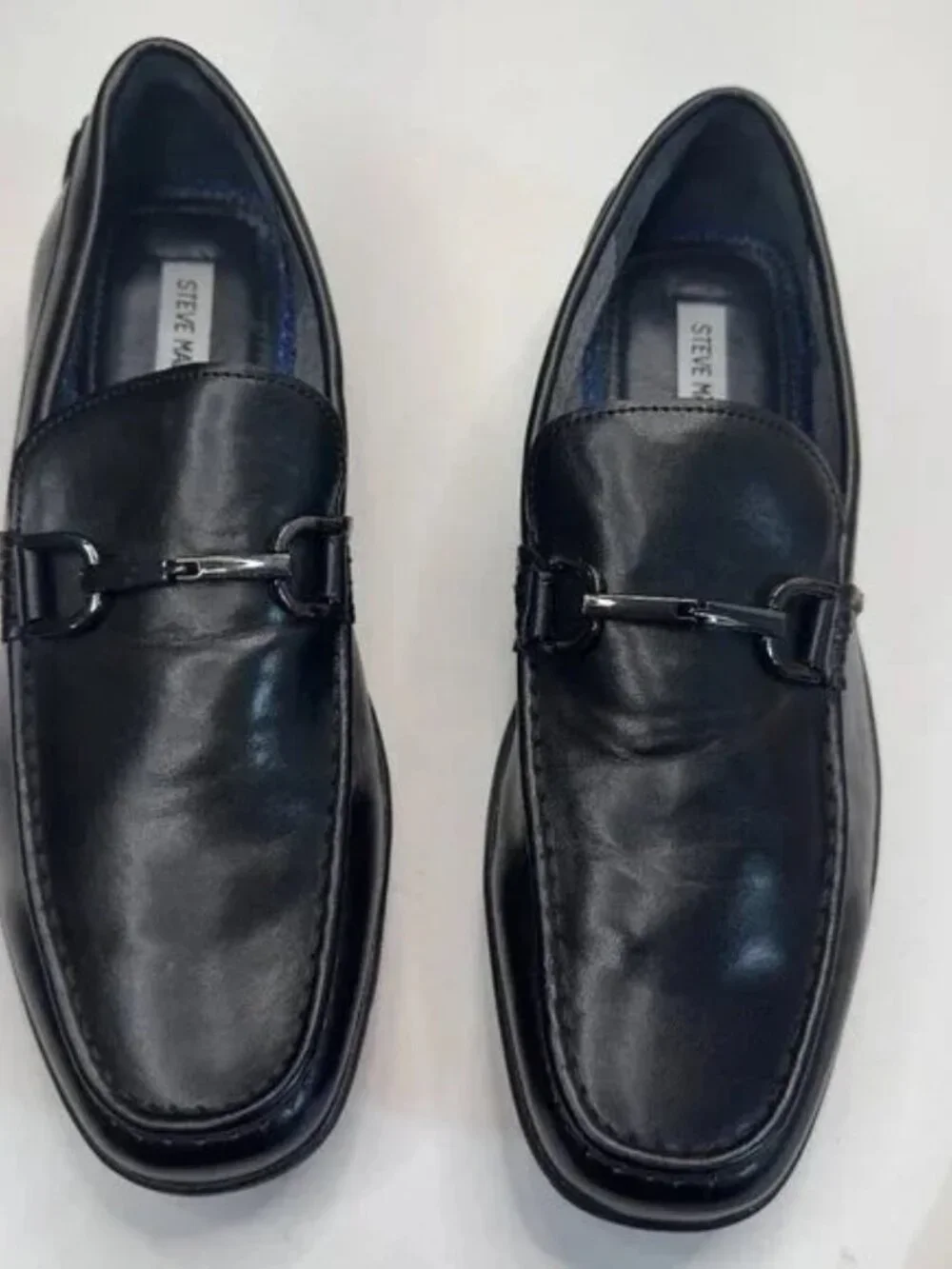 Steve Madden P-Pellea PU Uppers Slip-on Rubber Soles Loafers Black Size 10M